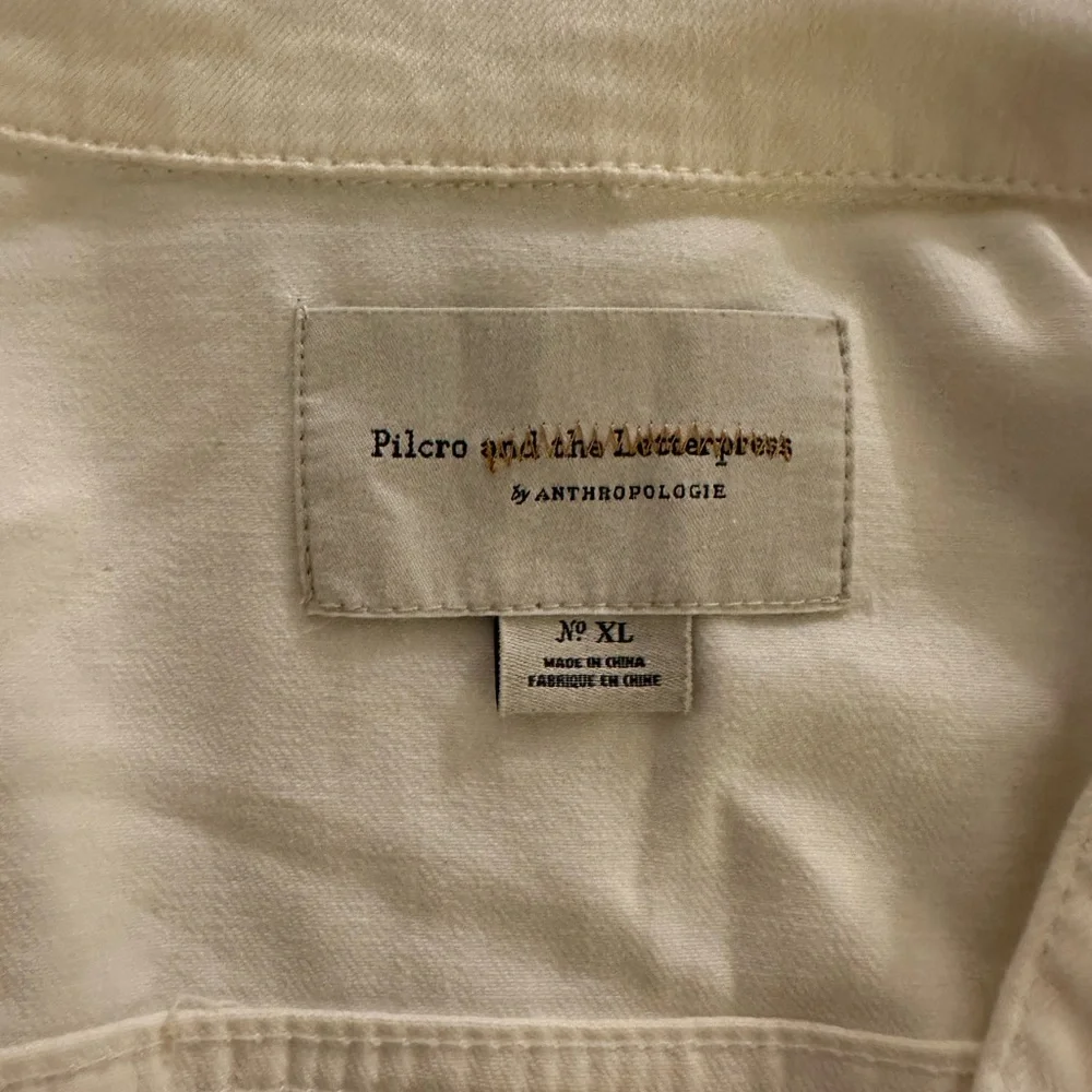 Pilcro and the Letterpress Cream Jean Jacket with Embroidered Hem - Picture 6 of 6